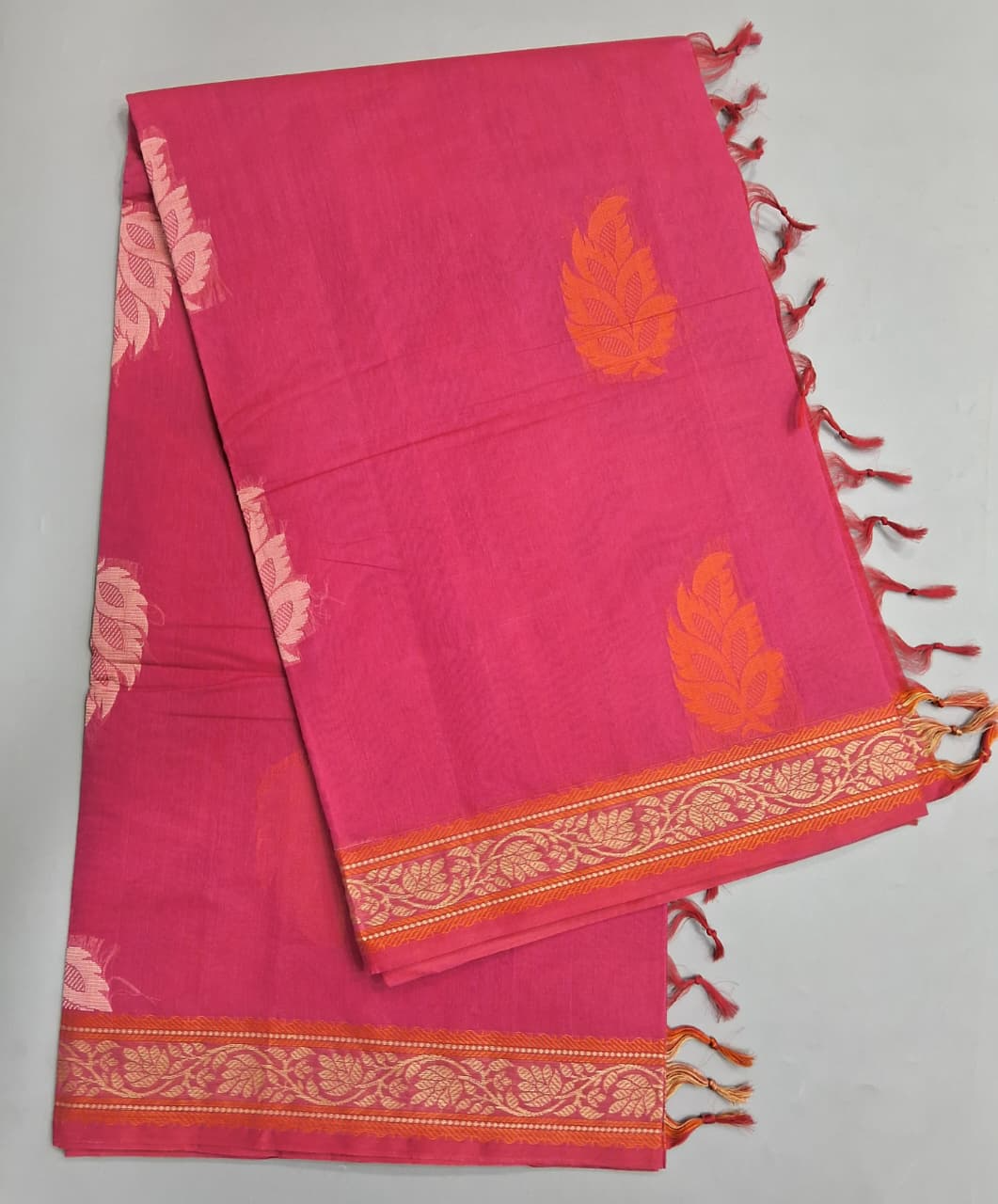 Pink Kanchi Cotton Saree