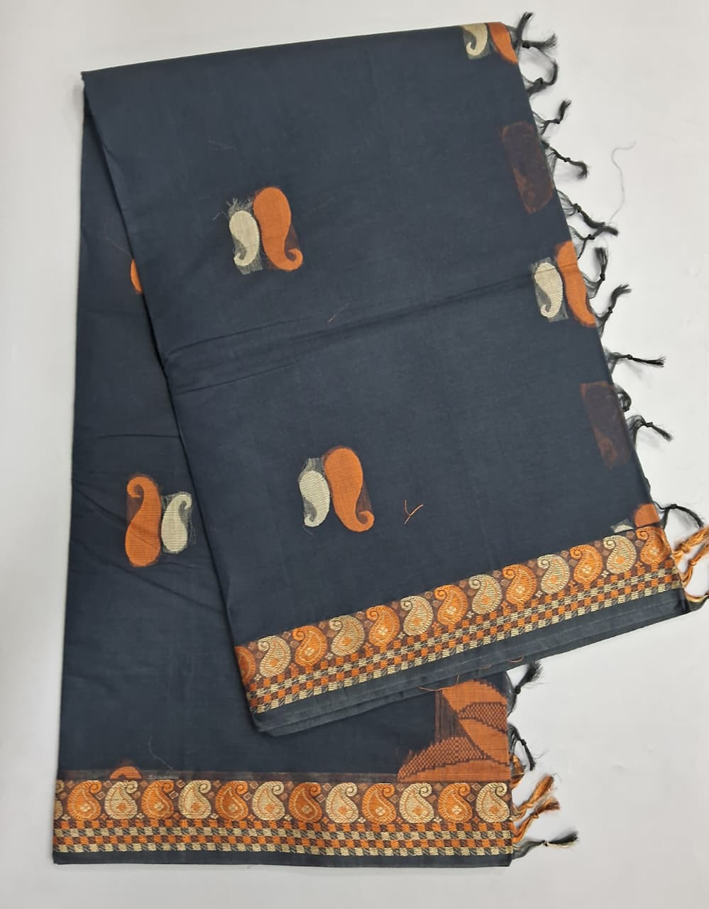 Deep Blue Kanchi Cotton Saree