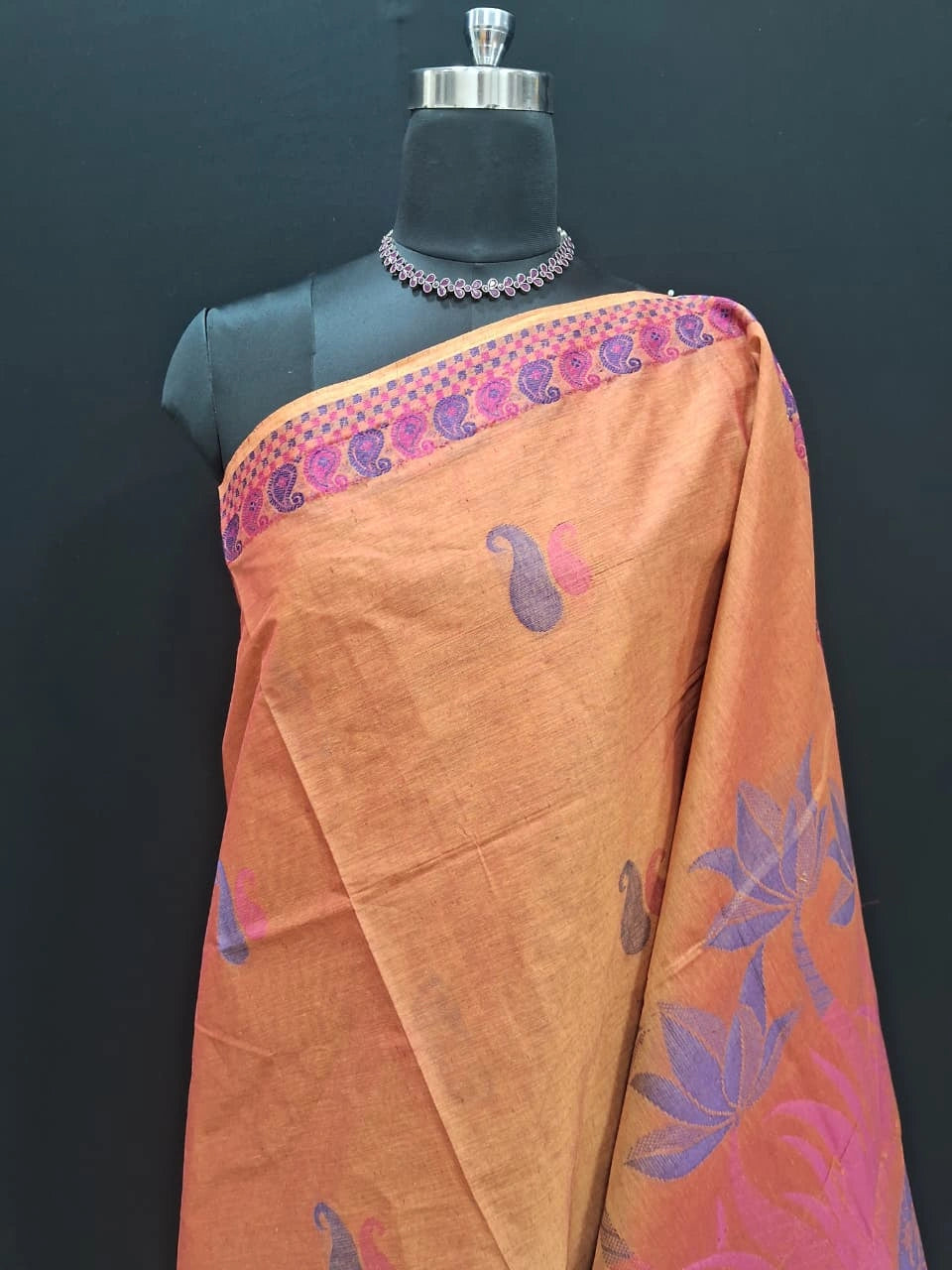 Light Brown Kanchi Cotton Saree 1