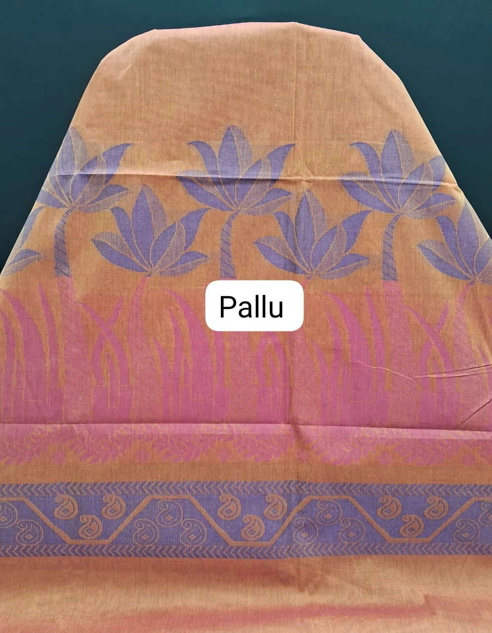 Light Brown Kanchi Cotton Saree pallu