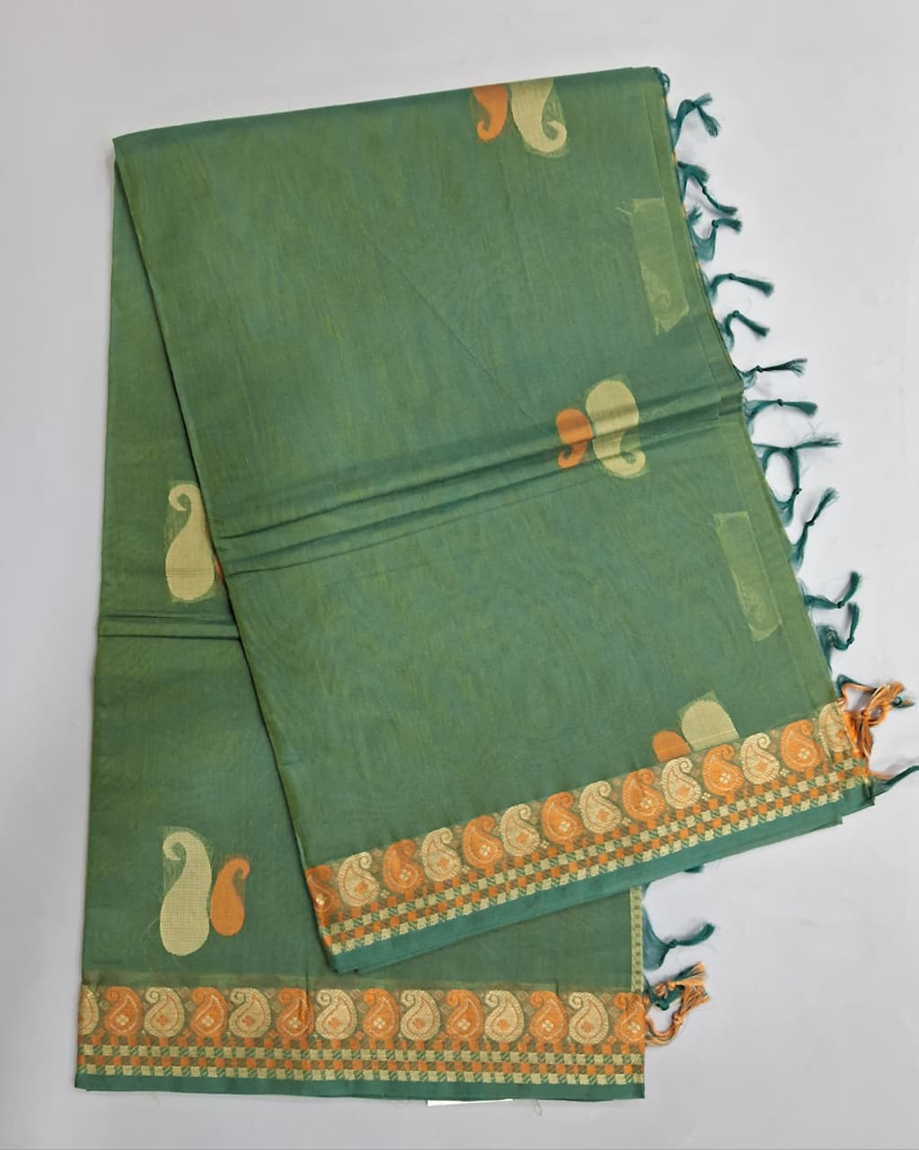 Light Green Kanchi Cotton Saree