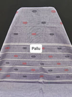 Metal Grey Kanchi Cotton Saree Pallu