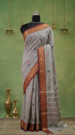 Earth Grey Kanchi Cotton Saree 