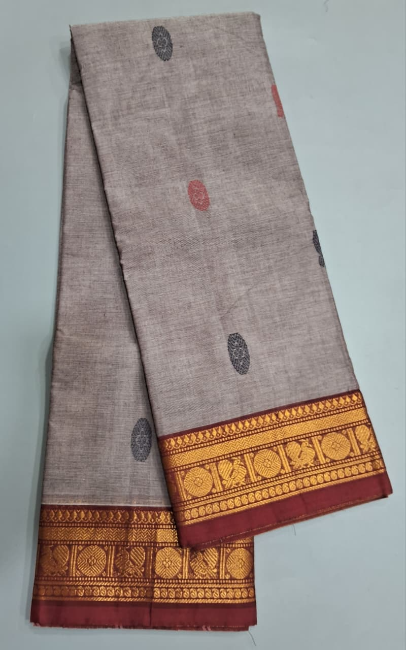 Earth Grey Kanchi Cotton Saree