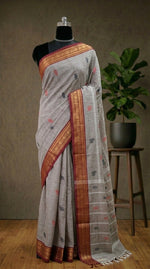 Earth Grey Kanchi Cotton Saree 
