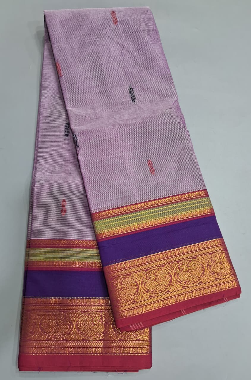 Lavender Kanchi Cotton Saree