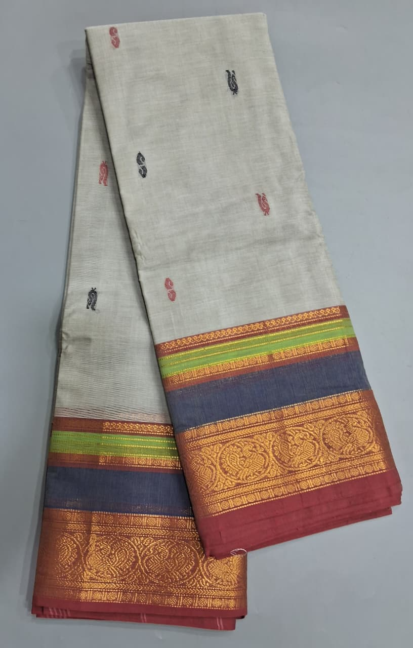 Grey Kanchi Cotton Saree