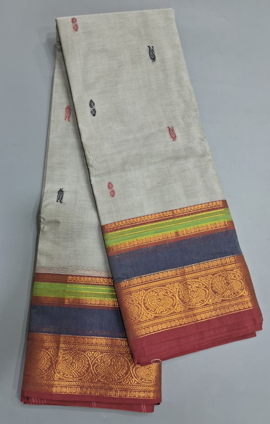 Grey Kanchi Cotton Saree
