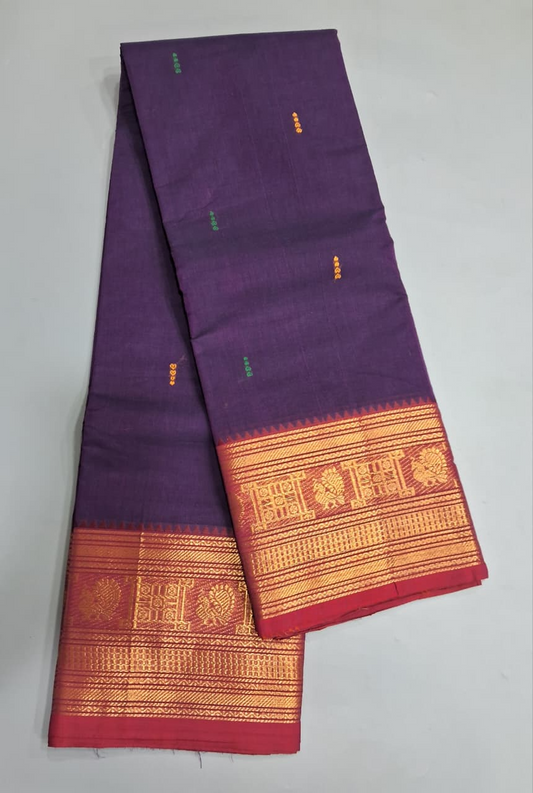 Purple Kanchi Cotton Saree