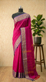 Dark Pink Kanchi Cotton Saree