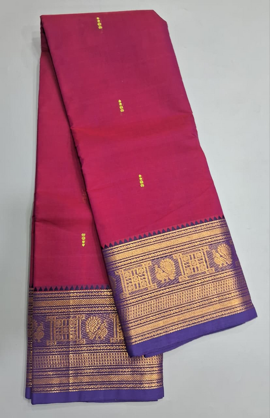 Dark Pink Kanchi Cotton Saree