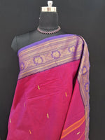 Dark Pink Kanchi Cotton Saree