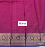 Dark Pink Kanchi Cotton Saree Blouse