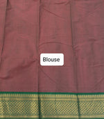 Brown Kanchi Cotton Saree Blouse