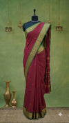 Maroon Kanchi Cotton Saree