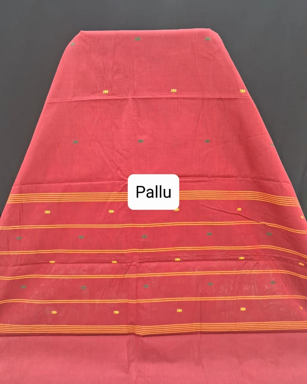 Maroon Kanchi Cotton Saree Pallu