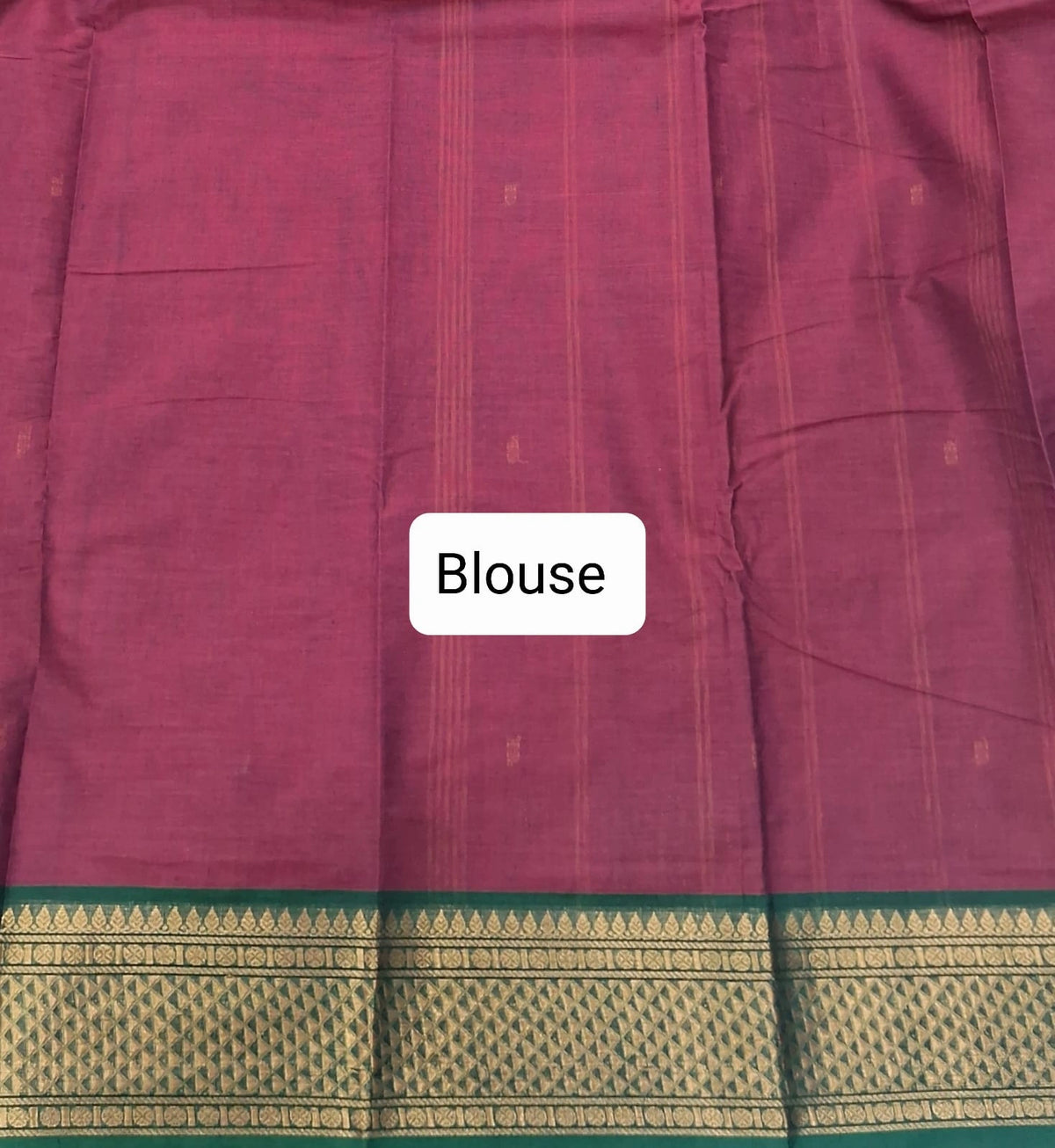 Maroon Kanchi Cotton Saree Blouse