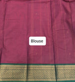 Maroon Kanchi Cotton Saree Blouse