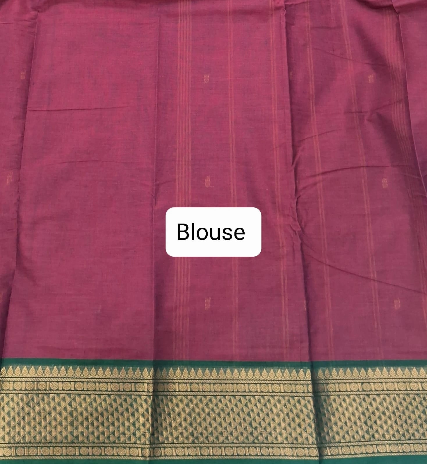 Maroon Kanchi Cotton Saree Blouse