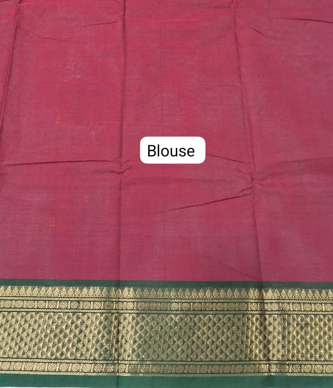 Red Kanchi Cotton Saree blouse