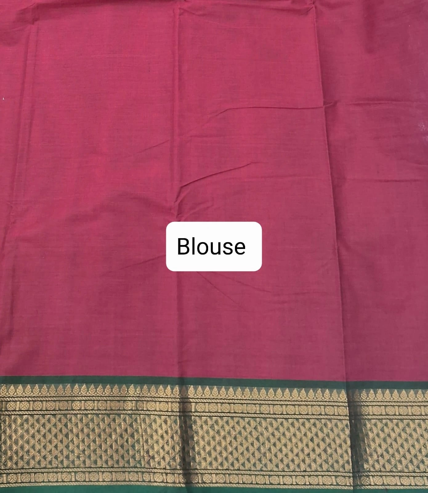 Red Kanchi Cotton Saree Blouse