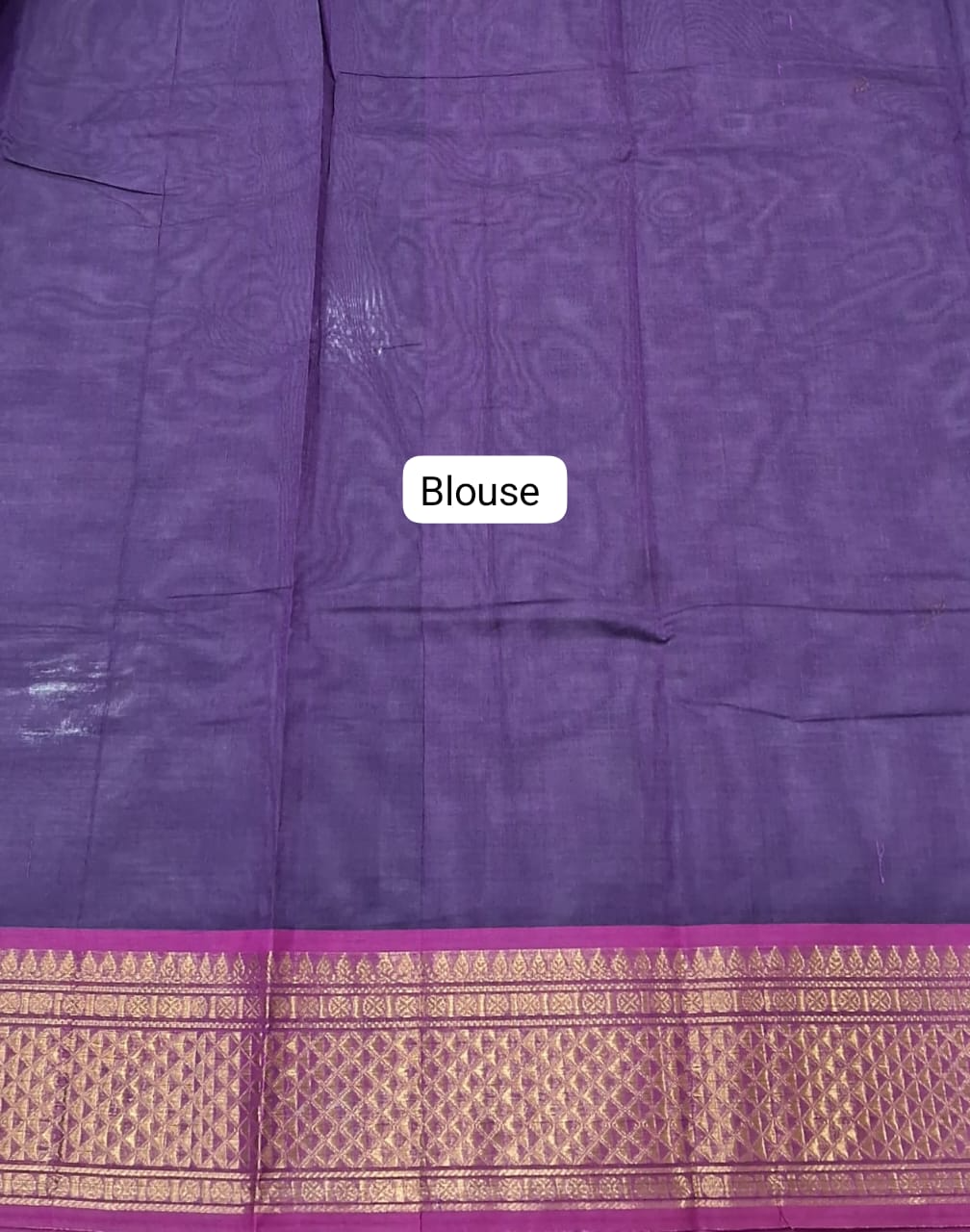 Elegant Purple Kanchi Cotton Saree blouse