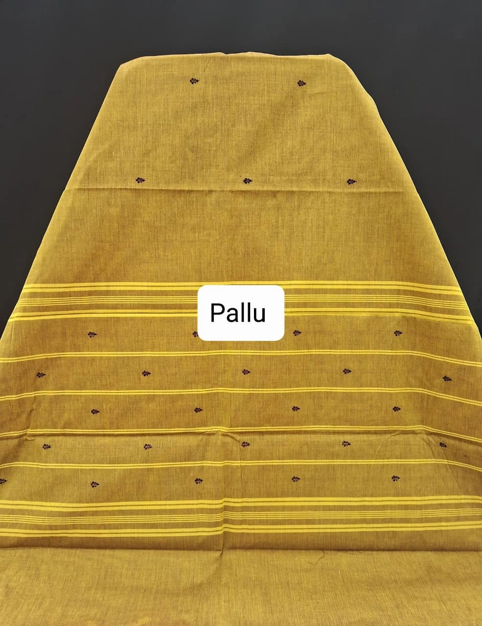 Olive Green Kanchi Cotton Saree  Pallu