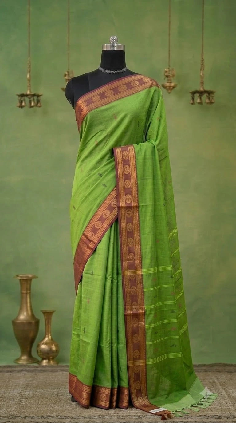 Green Kanchi Cotton Saree