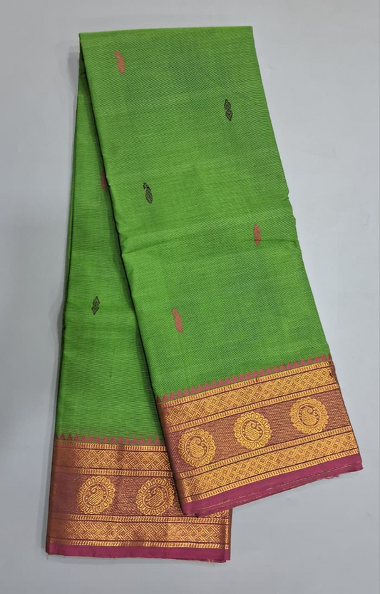 Green Kanchi Cotton Saree 