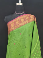 Green Kanchi Cotton Saree 1