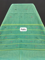 Elegant Sea Green Kanchi Cotton Saree Pallu