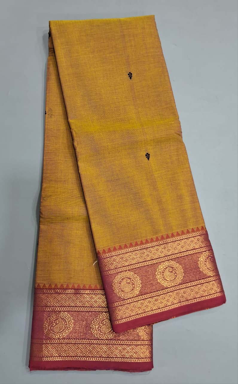 Brown Kanchi Cotton Saree 