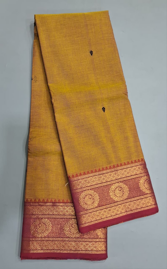 Brown Kanchi Cotton Saree 