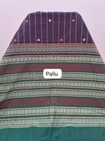 Wine Kanchi Cotton Saree Pallu