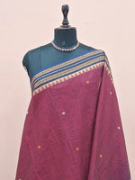 Maroon Kanchi Cotton Saree 1
