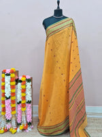 Yellow Kanchi Cotton Saree