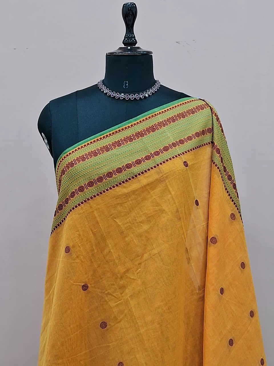 Yellow Kanchi Cotton Saree 1