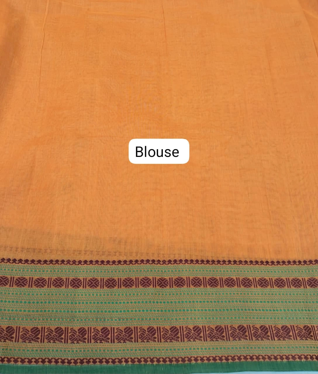 Yellow Kanchi Cotton Saree Blouse