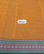 Dark Mango Yellow Kanchi Cotton Saree Blouse