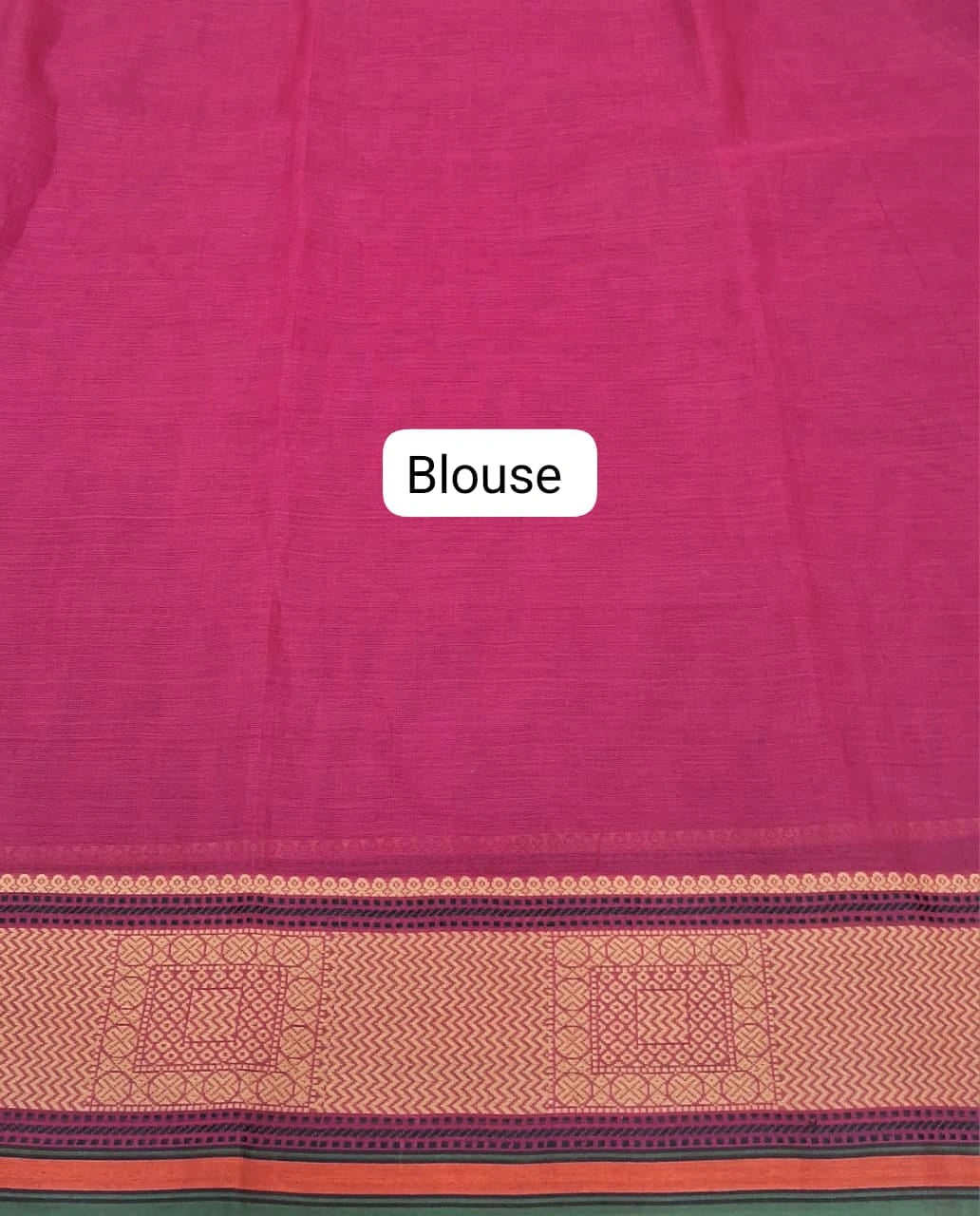 Pink Kanchi Cotton Saree blouse