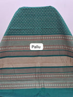 Green Kanchi Cotton Saree Pallu