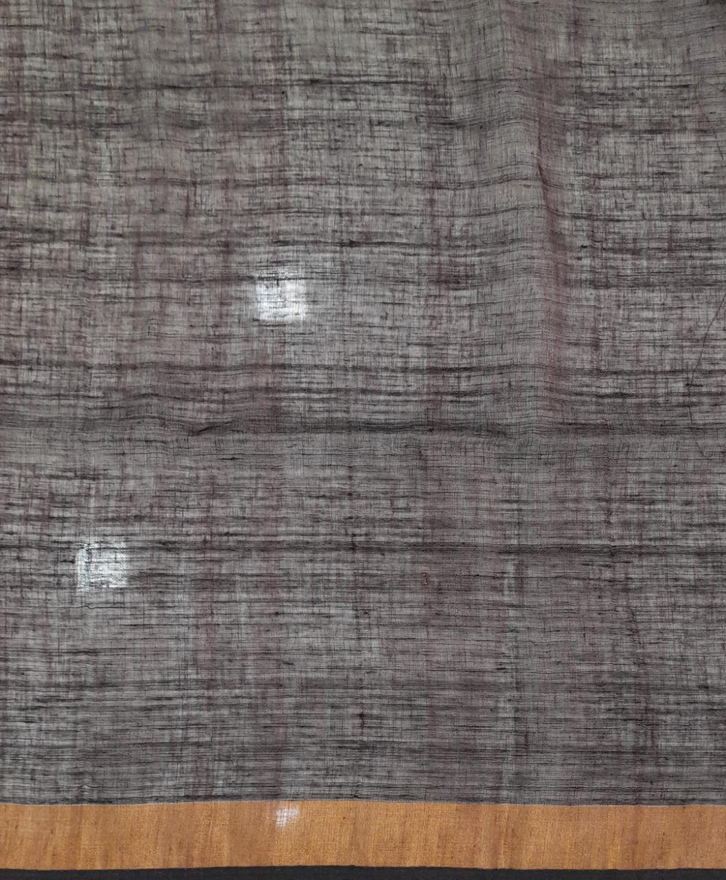 Brown Khadi Cotton Saree