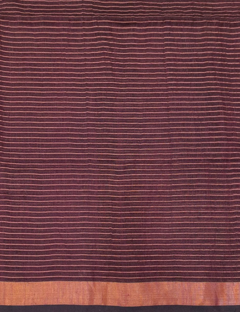 Wine Linen saree