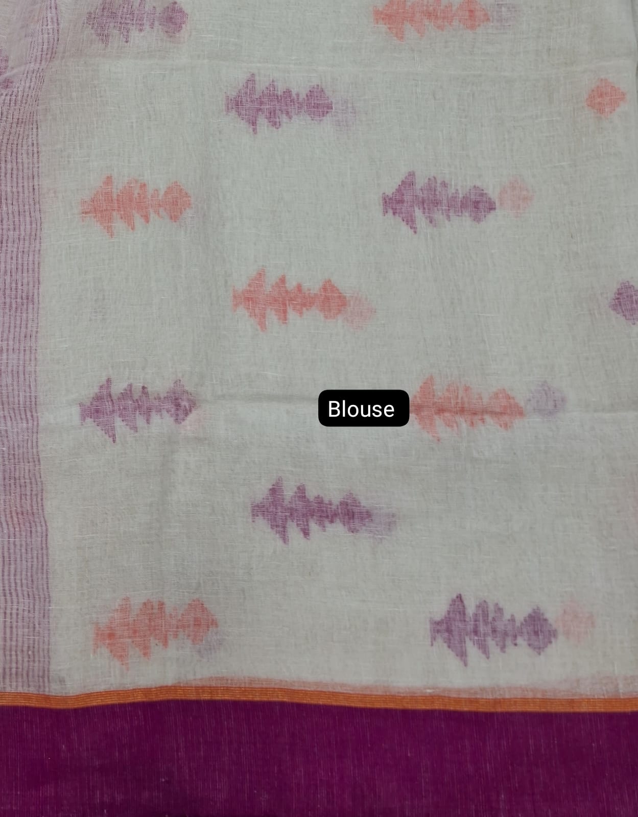 Milk White khadi linen saree