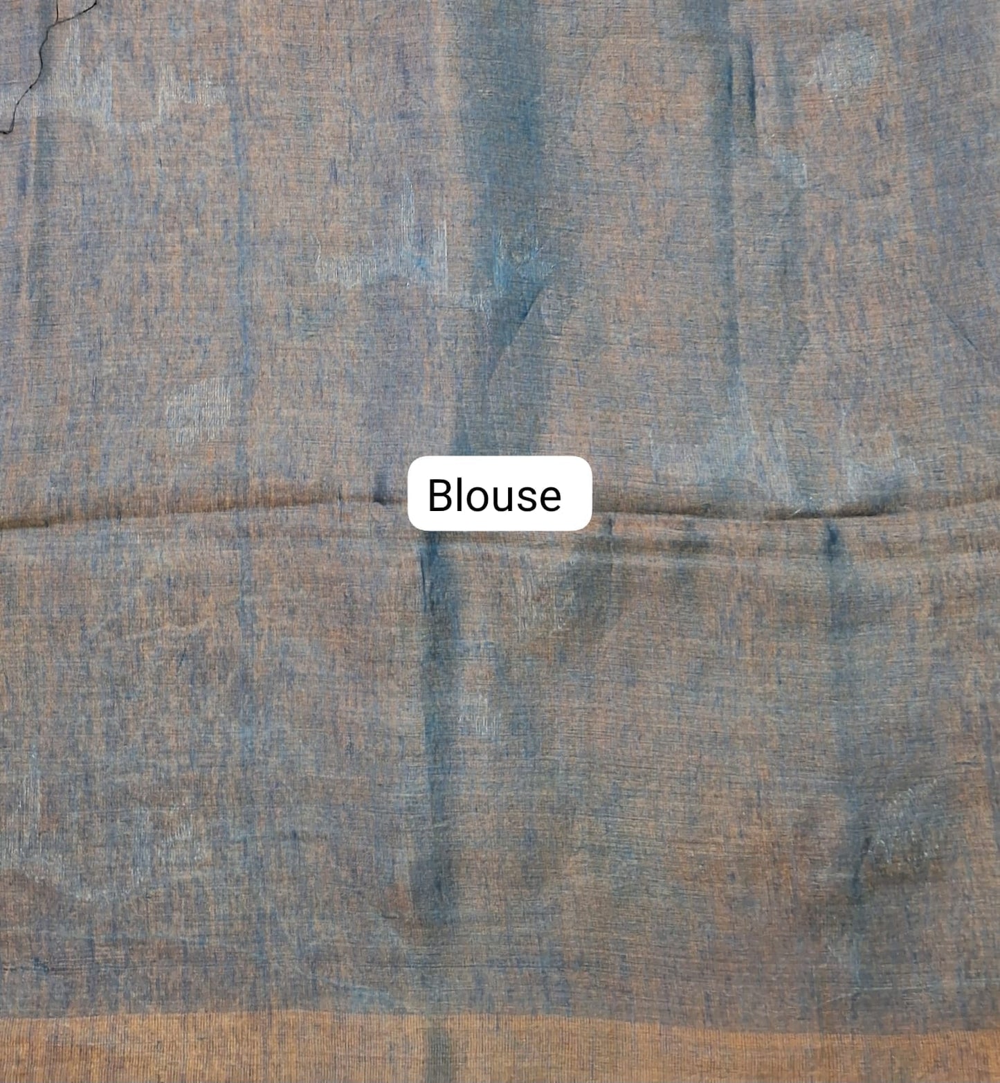 Greyish Blue Khadi Linen Saree