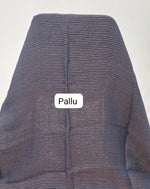 Teal Blue Khadhi Linen Saree pallu