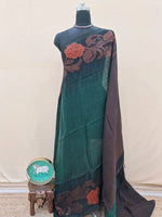 Green Khadhi Linen Saree