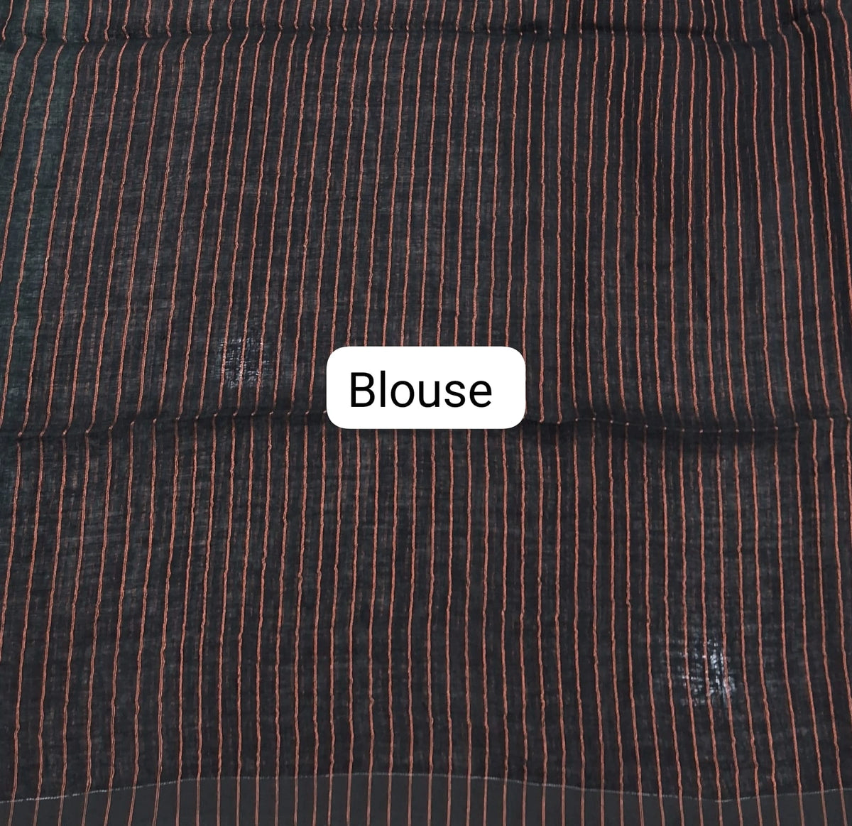 Green Khadhi Linen Saree blouse