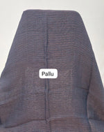 Eggplant Purple Khadi Linen Saree pallu