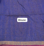 Brick Red Khadhi Linen Saree blouse